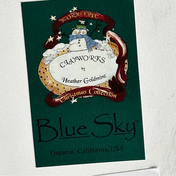 Santa's Workshop Blue Sky Clay Works by Heather Goldminc Tealight Holder 2002 - Picture 5 of 16